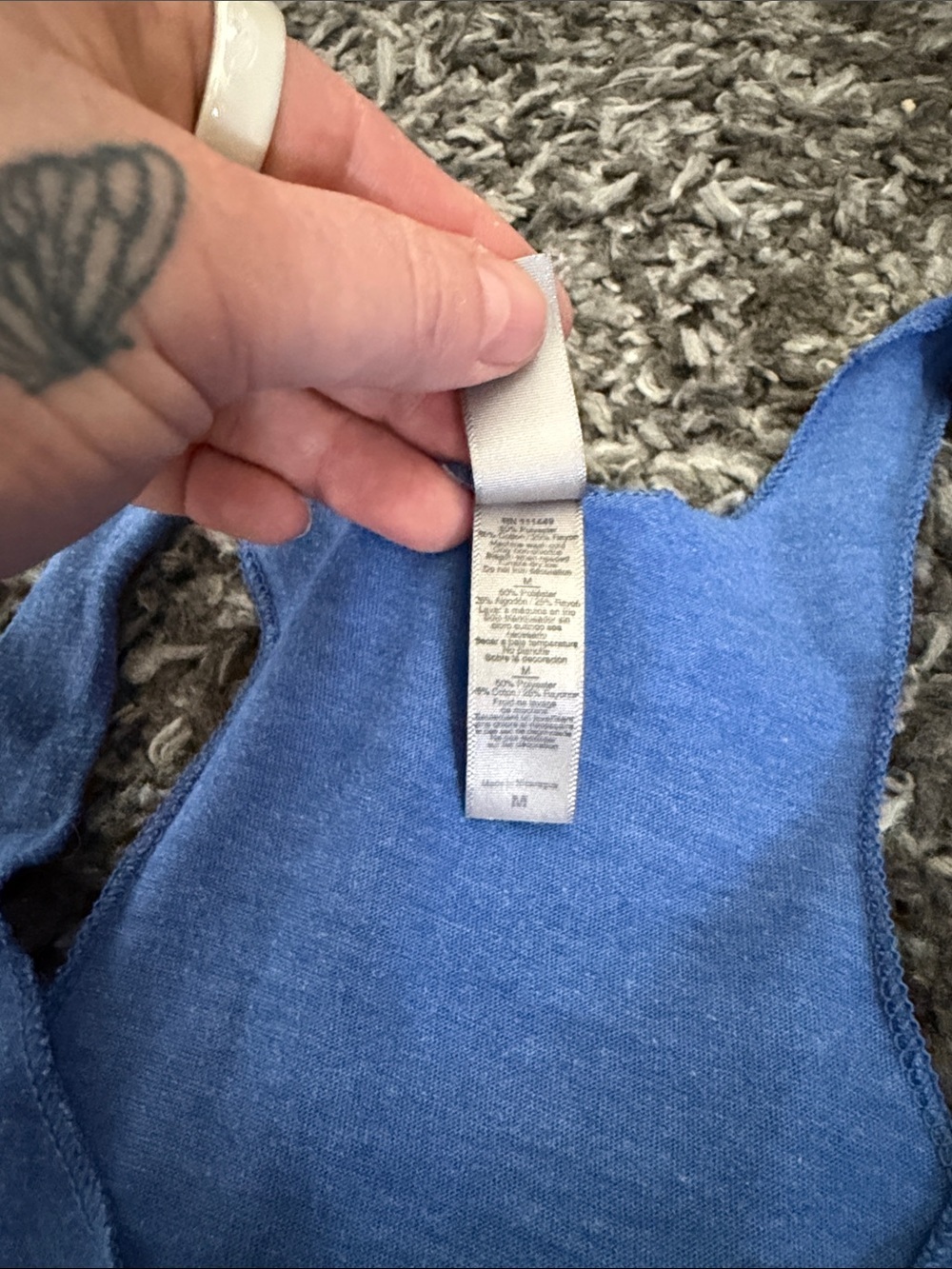 Next Level Apparel Blue Graphic Racerback Tank - Picture 5 of 8